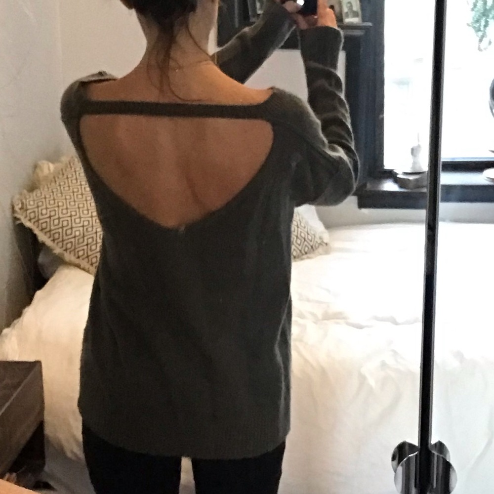 360 Sweater with sexy open back!  Size S